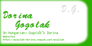 dorina gogolak business card